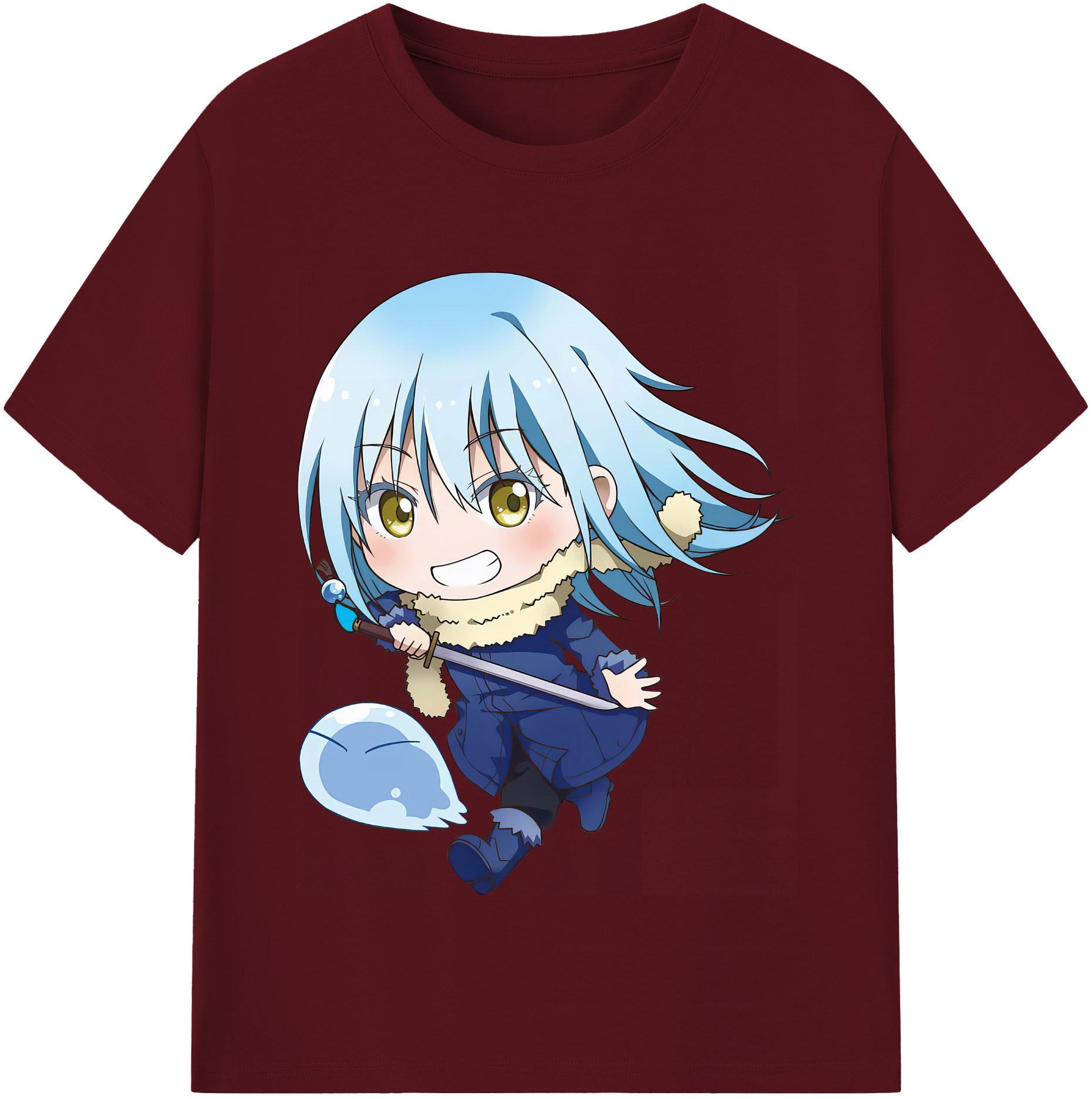 （画像用） 転スラ Regarding Reincarnated to Slime 綿100％半袖Tシャツ（フロントプリント）